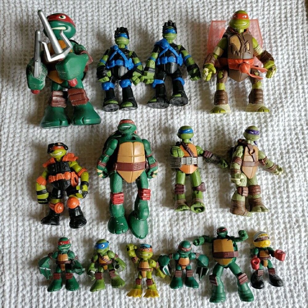 Teenage Mutant Ninja Turtles Action Figure Lot TMNT Vintage Modern Mini Toy Mix